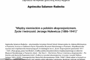 Między niemieckim a polskim ekspresjonizmem. Życie i twórczość Jerzego Hulewicza (1886–1941)